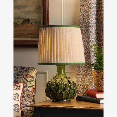 Marks & Spencer Joules Home Lighting Chatsworth Ceramic Table Lamp Green