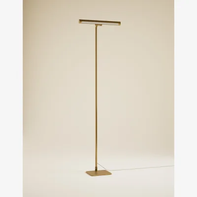 Marks & Spencer M&S Banker's Floor Lamp Antique Brass