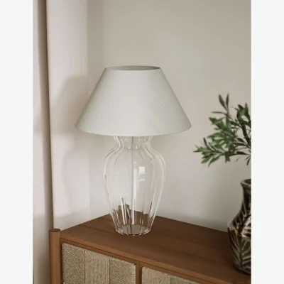 Marks & Spencer M&S Glass Fluted Table Lamp Clear