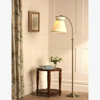 Marks & Spencer Laura Ashley Dearham Adjustable Floor Lamp Antique Brass
