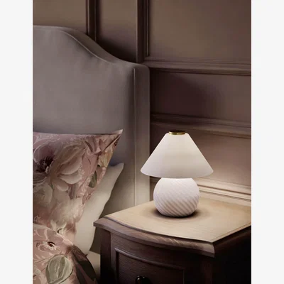 Marks & Spencer M&S Lyla Striped Table Lamp - White, White