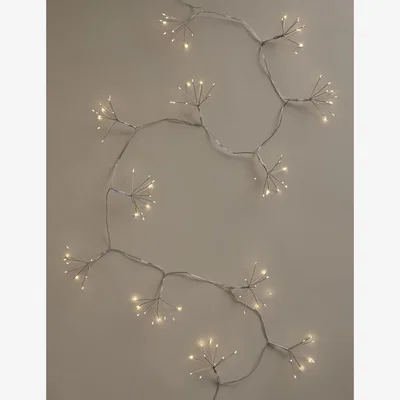 Marks & Spencer M&S 200 Pre-Lit Wire Cluster Garland White