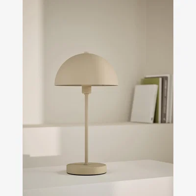 Marks & Spencer M&S Collection Metal Dome Table Lamp - Cream, Lilac Shell,Cream,Charcoal