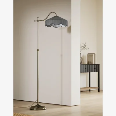 Marks & Spencer M&S Winnie Pleated Floor Lamp Antique Brass