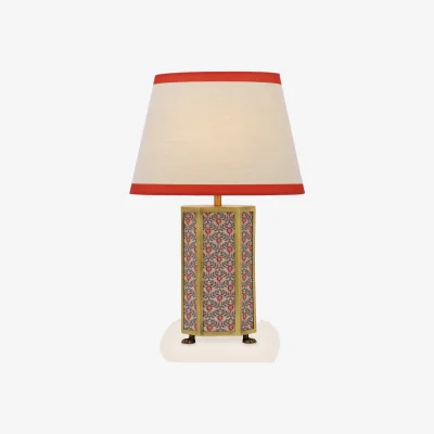 Marks & Spencer Joules Home Lighting Helmingham Metal & Fabric Table Lamp Antique Brass