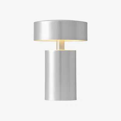 Made in Design Column LED Wireless rechargeable lamp silver metal / LED - Metal - Audo Copenhagen