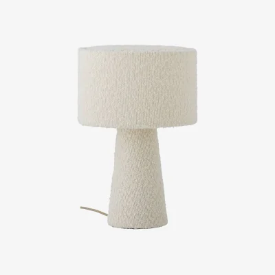 Made in Design Emmie Table lamp textile white / Ø 20 x H 30 cm - Terry loop fabric - Bloomingville