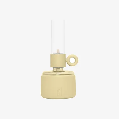 Made in Design Flamtastique XS Oil lamp plastic material yellow / H 22.5 cm - Indoor - Fatboy