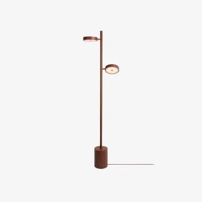 Made in Design Okinawa LED Floor lamp wood brown / 2 adjustable diffusers - GOOD&MOJO