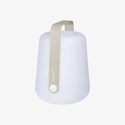 Made in Design Balad Large LED Wireless rechargeable outdoor lamp plastic material grey / H 38 cm - USB charging - Fermob