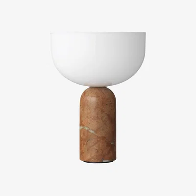 Made in Design Kizu LED Wireless rechargeable lamp stone orange / Marble base - H 24 cm - NEW WORKS