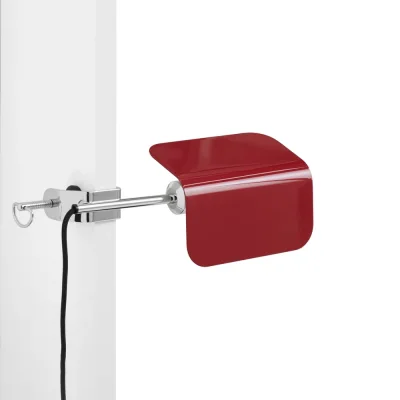 Made in Design Apex Lamp metal red / Desk clamp Base - Adjustable / H 27.5 cm - Hay