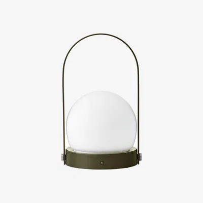 Made in Design Carrie LED Wireless rechargeable lamp glass green / USB - Metal & glass - Audo Copenhagen