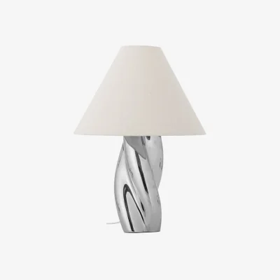 Made in Design Silvia Table lamp ceramic silver - Bloomingville