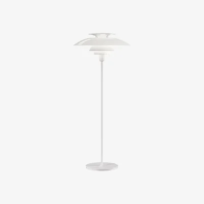 Made in Design PH 80 Floor lamp plastic material white / 1974 - Ø 55 x H 131.5 cm - Switch - Louis Poulsen