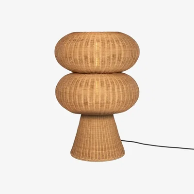 Made in Design Bill Small Floor lamp cane & fibres brown / H 67 cm - Vincent Sheppard