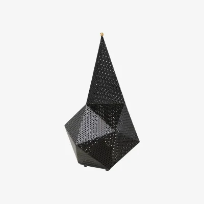Made in Design Bagdad Wireless rechargeable lamp metal black / Mathieu Matégot, 1954 - Perforated steel - Gubi