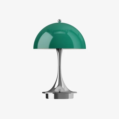 Made in Design Panthella 160 The Originals Wireless rechargeable lamp plastic material green / LED - Ø 16 cm - Louis Poulsen
