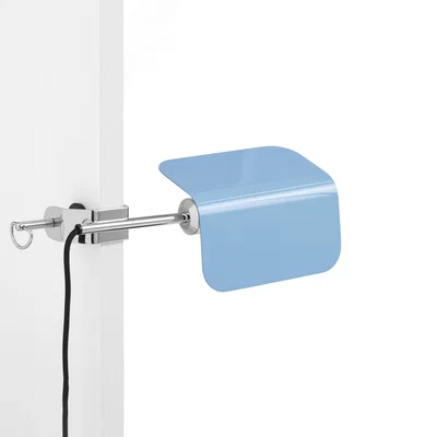 Made in Design Apex Clip Lamp metal blue / Clamp base - H 27.4 cm / Adjustable - Hay