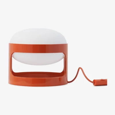 Made in Design KD28 Table lamp plastic material orange / Joe Colombo, 1967 - Recycled - Kartell