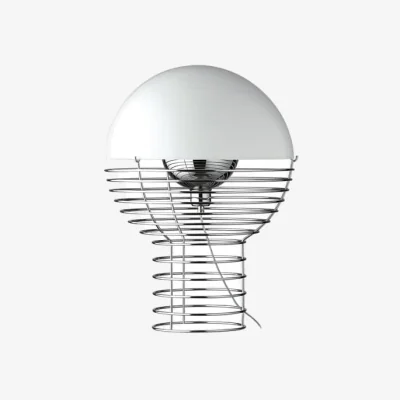 Made in Design Wire Table lamp metal white / Ø 30 x H 42 cm - Verner Panton, 1972 - Verpan