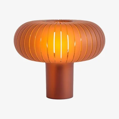 Made in Design Teresa Frozen Table lamp plastic material orange / Ø 50 x H 43 cm - Recycled - Kartell