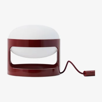Made in Design KD28 Table lamp plastic material red / Joe Colombo, 1967 - Recycled - Kartell