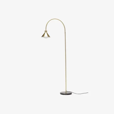 Made in Design Pipe Floor lamp metal gold / H 168 cm - Adjustable - HÜBSCH