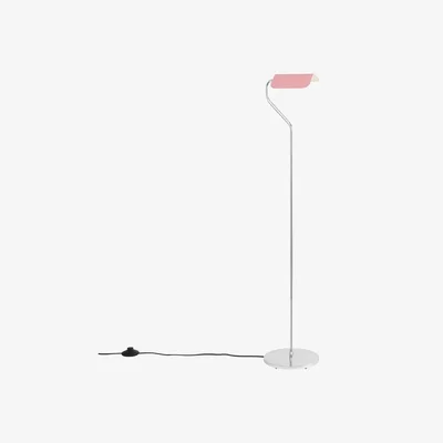 Made in Design Apex Floor lamp metal pink / Small reading lamp - H 110 cm - Hay