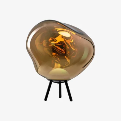 Made in Design Melt LED Large Wireless rechargeable lamp plastic material gold / Ø 50 cm - free-standing or hanging - Tom Dixon