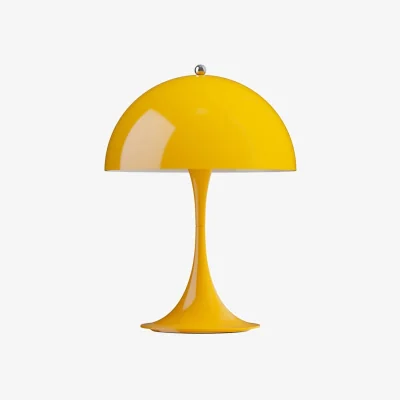 Made in Design Panthella 250 V3 Wireless rechargeable lamp plastic material yellow / LED - Ø 25 x H 34.6 cm / Verner Panton, 1971 - Louis Poulsen