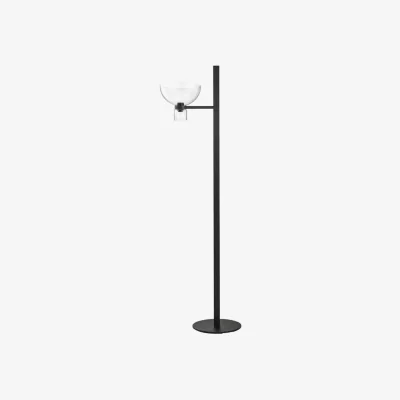 Made in Design Nocturne 1 - Bowl Floor lamp glass black / LED - Flos
