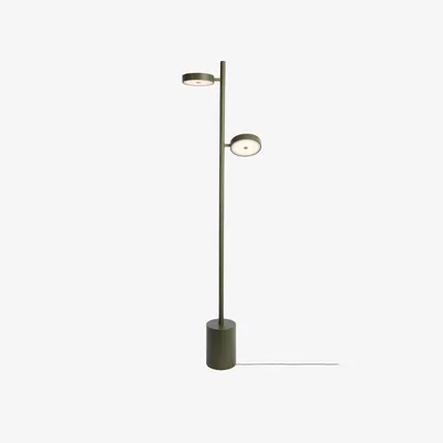 Made in Design Okinawa LED Floor lamp wood green / 2 adjustable diffusers - GOOD&MOJO