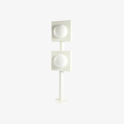 Made in Design Hublot Double Floor lamp metal white / W 45 x H 200 cm - Axel Chay