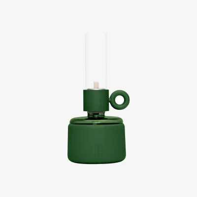 Made in Design Flamtastique XS Oil lamp plastic material green / H 22.5 cm - Indoor - Fatboy