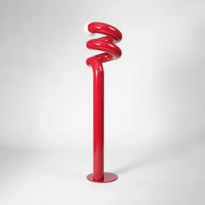 Made in Design Ressort Floor lamp metal red / H 130 cm - Axel Chay