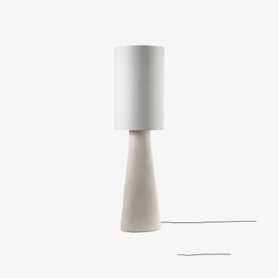 Made in Design Earth 04 Floor lamp paper white / Recycled Papier-mâché - Ø 49 x H 176 cm - Serax