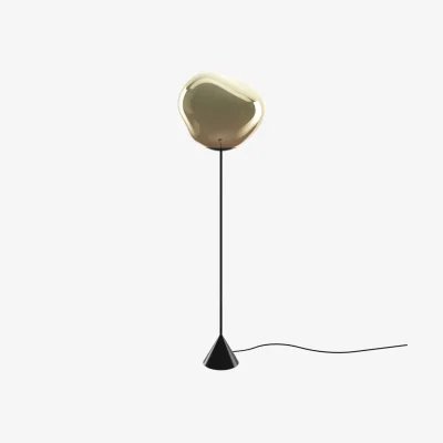 Made in Design Melt Cone Slim Floor lamp plastic material gold / LED - Ø 50 cm / Color changing - Tom Dixon