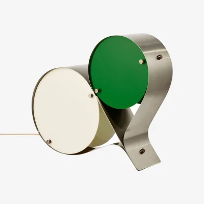 Made in Design Coppia Table lamp metal green / L 54 cm - Gubi
