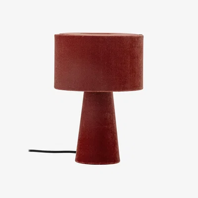 Made in Design Emmie Table lamp textile red / Ø 20 x H 30 cm - Velvet - Bloomingville