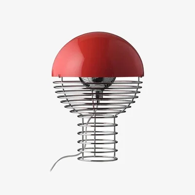 Made in Design Wire Table lamp metal red / Ø 30 x H 42 cm - Verner Panton, 1972 - Verpan