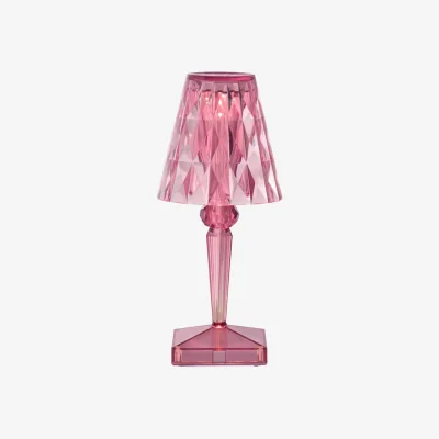 Made in Design Battery LED Wireless rechargeable outdoor lamp plastic material pink / Ø 12 x H 30 cm - Recycled - Kartell