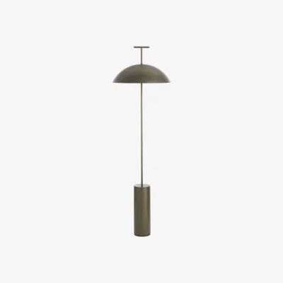 Made in Design Geen-a Floor lamp metal gold / Small reading lamp - H 132 cm - Kartell