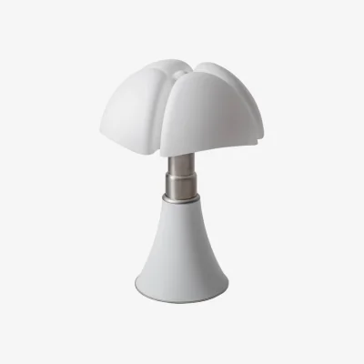 Made in Design Pipistrello Medium White matt LED Table lamp plastic material white / H 50 to 62 cm - 60th Anniversary Edition - Martinelli Luce