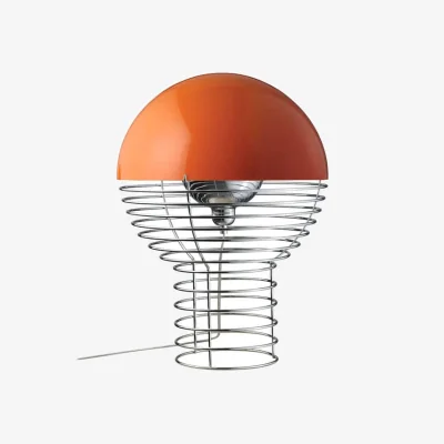 Made in Design Wire Table lamp metal orange / Ø 40 x H 54 cm - Verner Panton, 1972 - Verpan