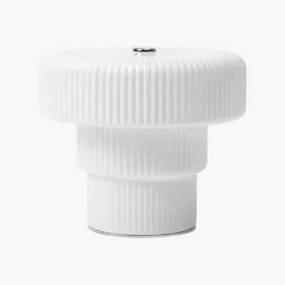 Made in Design Ripple LED Wireless rechargeable lamp glass white / H 10 cm - Ferm Living