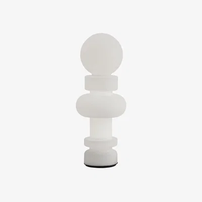 Made in Design RE Lamp glass white / LED - Reissue Bobo Piccoli, 1968 / Ø 34 x H 89 cm - Fontana Arte