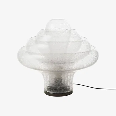 Made in Design Lotus Table lamp glass transparent / Reprint 1969 - Gubi