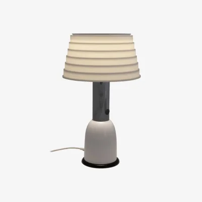 Made in Design PL3 LED Wireless rechargeable lamp plastic material white / By George Sowden - Ø 19 x H 36 cm - SOWDEN