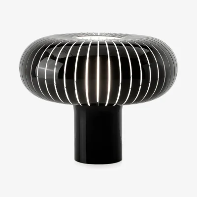 Made in Design Teresa Table lamp plastic material black / Ø 50 x H 43 cm - Recycled - Kartell